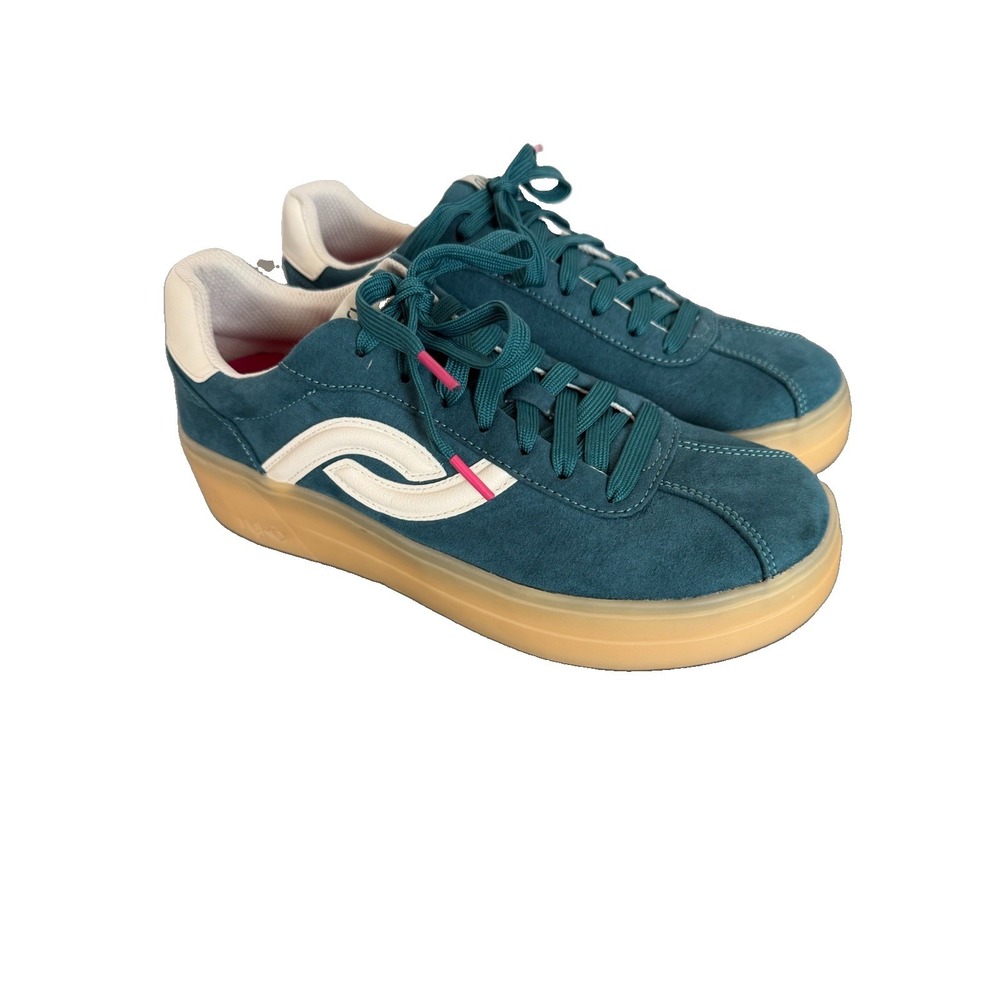 Ryka Viv Max Platform Sneakers Dark Sea Green Retro Gorpcore Suede Women's 9.5